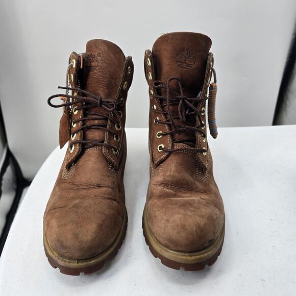 Timberland Boots Mens Size 9.5 Brown Leather Ankle Combat Work Lug Sole 92582 main image 9
